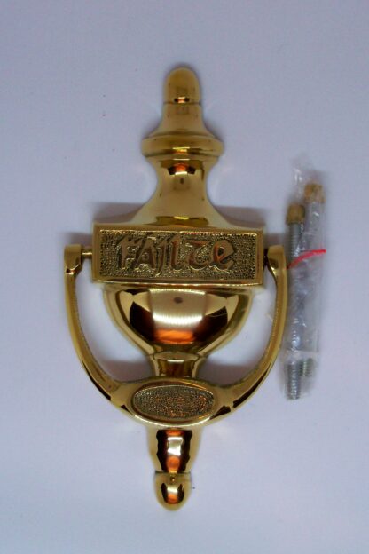 New Arrival - Solid Brass Fàilte (Welcome) Door Knocker from Liffey Artefacts