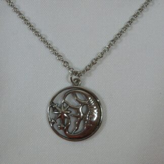 Stainless Steel Celestial Necklace with Moon, Sun and Stars