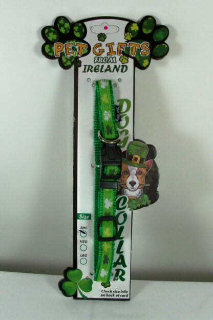 Authentic Irish Shamrock Dog Collar - Small