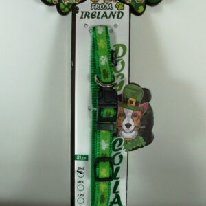 Authentic Irish Shamrock Dog Collar - Small