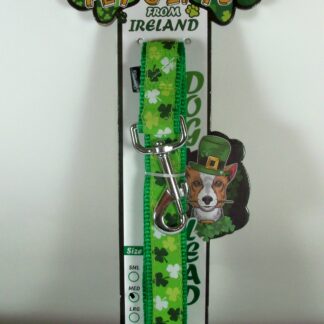 Authentic Irish Shamrock Dog Leash - Medium