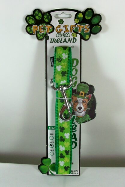 Authentic Irish Shamrock Dog Leash - Medium