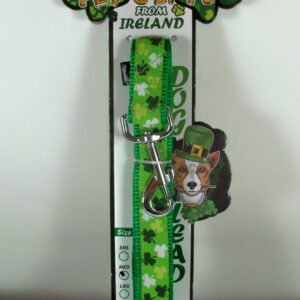 Authentic Irish Shamrock Dog Leash - Medium