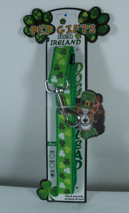 Authentic Irish Shamrock Dog Leash - Large