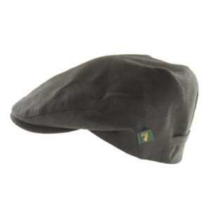 Mucros Weavers Black Linen Flat Cap
