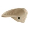 Mucros Weavers 100% Irish Linen Natural Flat Cap
