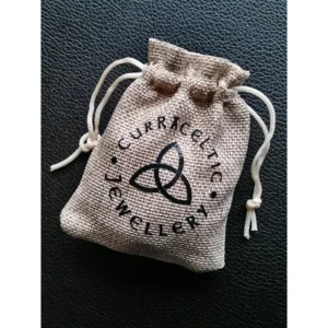 Alternative view of Classic Handmade Pentacle Necklace in fine pewter on Iroko with background of spirals