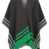 Show Stopper and Best Seller: Jimmy Hourihan's Charcoal, Grey and Green Reversible Hip-Length Cape