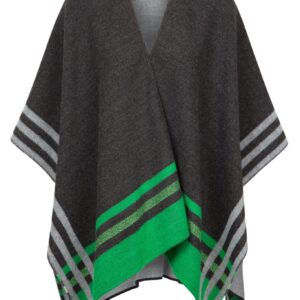 Show Stopper and Best Seller: Jimmy Hourihan's Charcoal, Grey and Green Reversible Hip-Length Cape