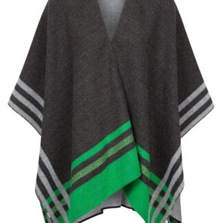 Show Stopper and Best Seller: Jimmy Hourihan's Charcoal, Grey and Green Reversible Hip-Length Cape