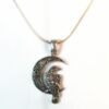 Galway Artisans' Sterling Silver Raven on Crescent Moon