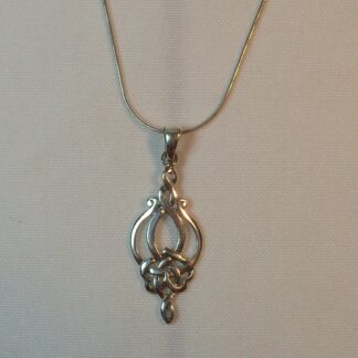 Galway Artisan Celtic Intertwined Knot Sterling Silver Necklace