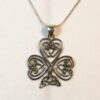 Galway Artisan Sterling Silver Celtic Shamrock Necklace