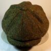 John Hanly's Authentic Irish Olive Specks Donegal Tweed Newsboy Cap