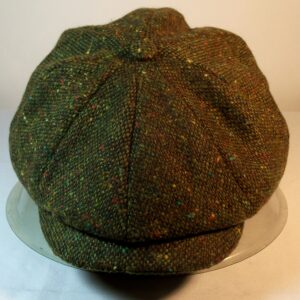 John Hanly's Authentic Irish Olive Specks Donegal Tweed Newsboy Cap