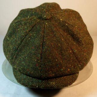 John Hanly's Authentic Irish Olive Specks Donegal Tweed Newsboy Cap