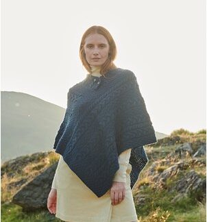 Aran Knit Poncho
