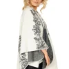 Jimmy Hourihan Cape: Floral With Lace Motif, Reversible