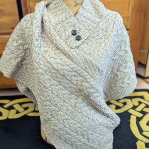 Aran Knit Poncho - Image 3