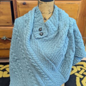 Aran Knit Poncho - Image 4