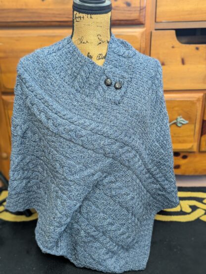 Aran Knit Poncho - Image 2