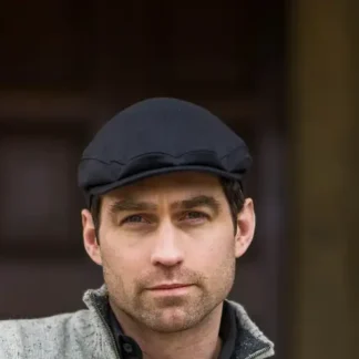 Black Irish Linen Cap