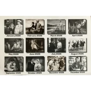 Quiet Man Calendar 2026 Back B&W